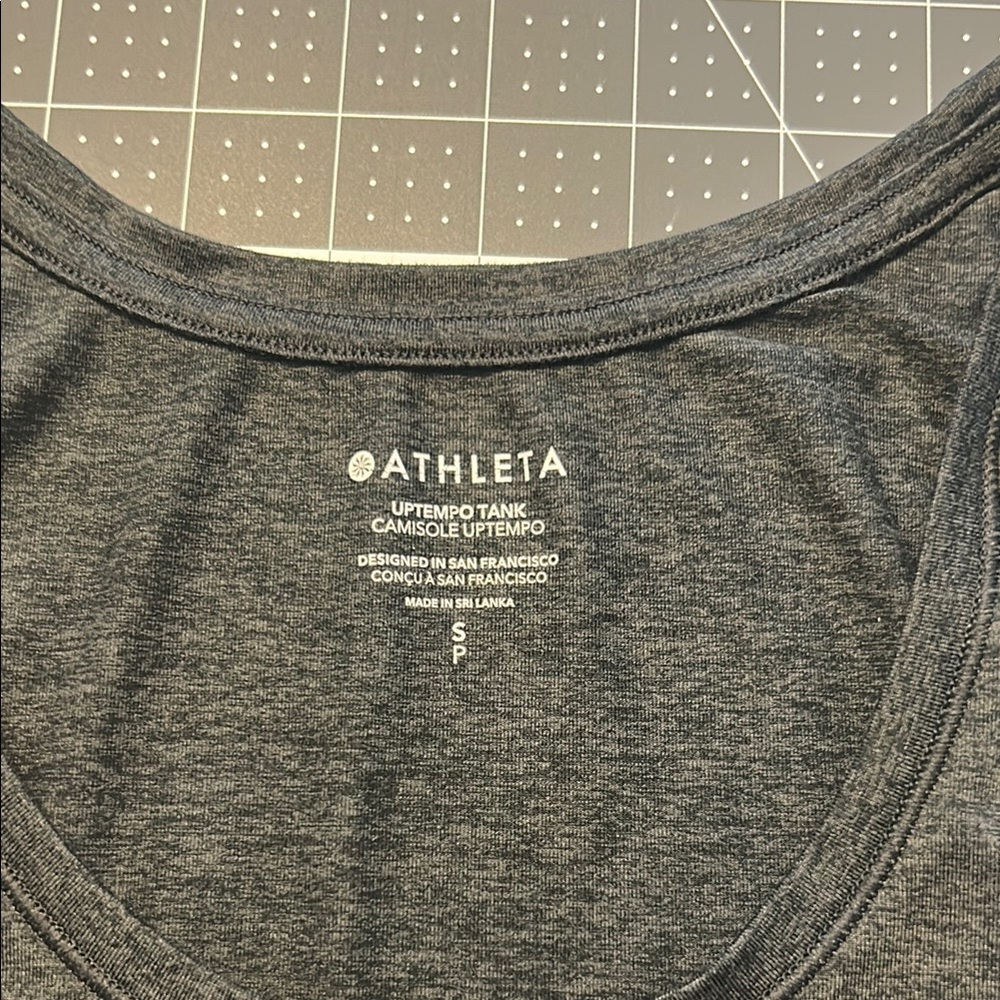 Athleta Charcoal Uptempo Tank